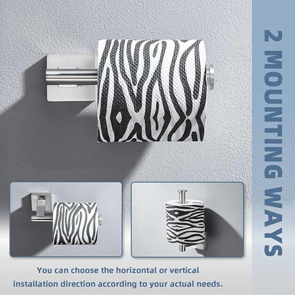 Suyar Brushed Nickel Toilet Paper Holder, SUS 304 Stainless Steel Wall Mount Paper Roll Holder for Bathroom, Open Arm Style