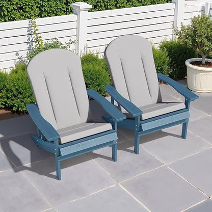Crestlive Products Adirondack Chair Cushion Outdoor Rocking Chair Cushion Water Resistant 50x20x2 Inch High Back Patio Replacement Cushions, Light Grey