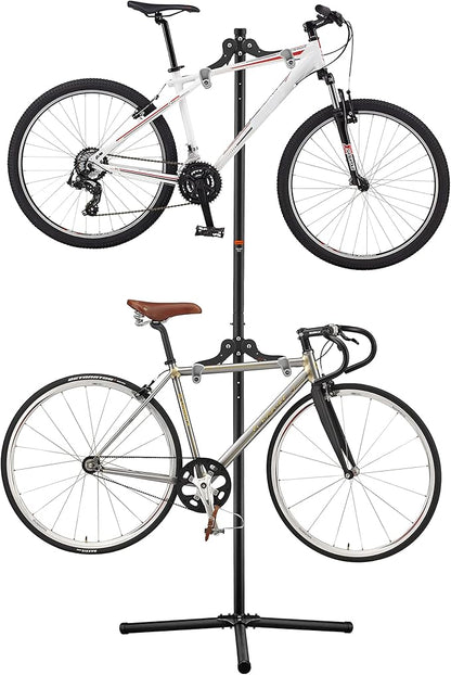 Ibera Bike Wall Mount - Secure Bike Storage up to 18kg with Adjustable Frame Holder & Soft Rubber Cradles - Garage Bike Rack for Road, MTB, Kids, Hybrid Bikes - Easy Installation & Space-Saving Design