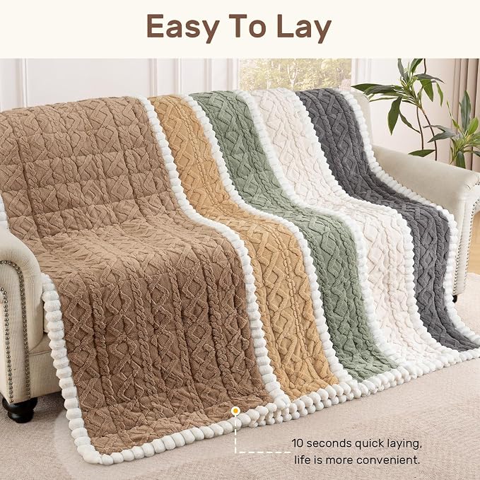 Couch Cover for Dogs, Washable Non Slip Sofa Covers for 4 Cushion Couch Pet Friendly Fuzzy Sofa Protector&Bed Mat for Pets (27.6"x94.49" Coffee)
