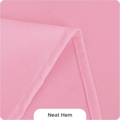 Fitable 8 Pack Round Tablecloths: Stain Resistant Wrinkle Free Circle Table Clothes, Washable Reusable Polyester Table Covers for Wedding Party Birthday Banquet Reception(Pink, 120 Inch)