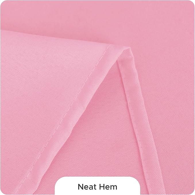 Fitable 8 Pack Rectangle Tablecloths: Stain Resistant Wrinkle Free Fabric Table Clothes, Washable Reusable Polyester Table Covers for Wedding Party Birthday Banquet Reception(Pink, 60x102 Inch)