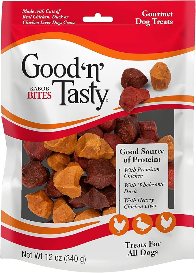 Good ‘n’ Tasty Kabob Bites, 12 oz, Treats For Dogs, Made with Real Chicken