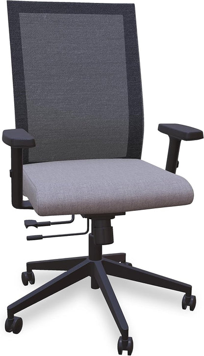 Nexys Home Office Desk Chair, Adjustable Tilt, Height Adjustable Armrests, High Mesh Back Variable Height, Rolling Work Swivel Chairs with Wheels, Comfortable for Long Hours, Lunar | Fabric