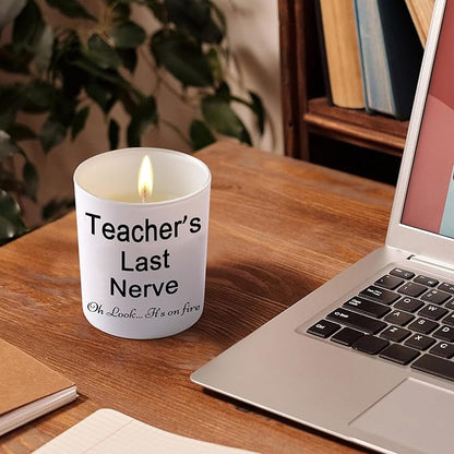 BFJLIFE Teacher Gifts for Women Funny Unique Novelty Daycare Music Preschool Dance Teacher Appreciation Gift for Christmas Lavender Scented Soy Candles