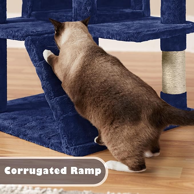 Yaheetech 54in Cat Tree Tower Condo Furniture Scratch Post for Kittens Pet House Play