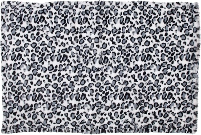 Furhaven ThermaNAP Self-Warming Cat Bed for Indoor Cats & Small Dogs, Washable & Reflects Body Heat - Quilted Faux Fur Reflective Bed Mat - Snow Leopard, Small