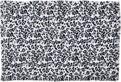 Furhaven ThermaNAP Self-Warming Cat Bed for Indoor Cats & Small Dogs, Washable & Reflects Body Heat - Quilted Faux Fur Reflective Bed Mat - Snow Leopard, Small