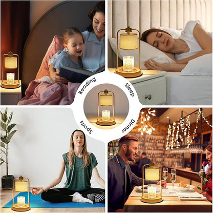 Candle Warmer Lamp Electric with Timer: Wax Melts for Warmer Yankee Candles Large - Dimmable Candle Warmer for Birthday Christmas Gift Bedroom Home Decor