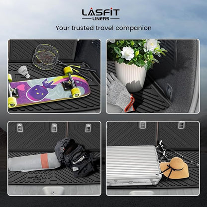 LASFIT Cargo Mat & Backrest Mats for Nissan Pathfinder 2026 2025 2024 2023 2022, All Weather TPE Custom Fit Cargo Liner Trunk Mats & Seatback Mats Accessories, Black