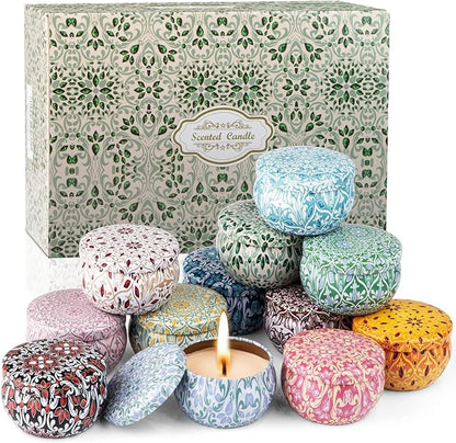 Scented Candles for Women, Candles for Home Scented, 12 Pack Soy Wax Christmas Gifts Sets, Birthday Gifts for Women Best Friends Sister Colleague
