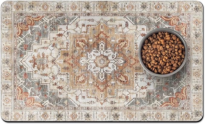 Pet Food Mats for Floor, Absorbent Dog Mat for Food and Water Dispenser Mat, Dog Food Mat Quick Dry Cat Food Mat Pet Supplies
