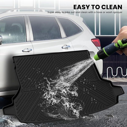 LASFIT Cargo Mat for Subaru Forester 2024 2023 2022 2021 2020 2019, All Weather TPE Custom Fit Easy Clean Durable No-Curling Trunk Mat for Forester 2019-2024 Cargo Tray Liner,Black