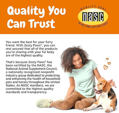 Zesty Paws Scoot Away Soft Chews - Healthy Bowel Function with Bromelain, Vita Fiber for Dogs, & Dandelion Root for Dog Digestive Support and Gut Health - 90 Soft Chews