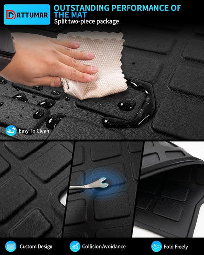 Back Seat Cover Protector Compatible with 2018-2024 Ford Expedition Lincoln Navigator 7-Seater (Not Fit 8 Seats) Kick Mats All Weather 2023 Expedition Accessories (2nd Row Backrest Mats)