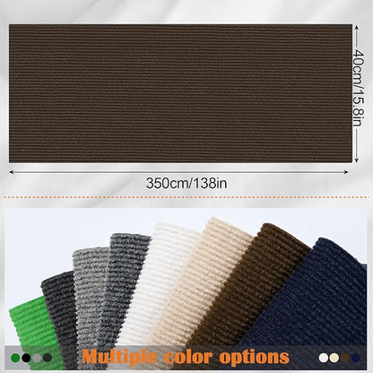 Cat Scratch Furniture Protector - 138" x 15.8" Trimmable Self-Adhesive Cats Claws Scratch Pads, DIY Cat Climbing Couch Protector for Scratch Post Cat Tree Replacement Indoor (Brown)