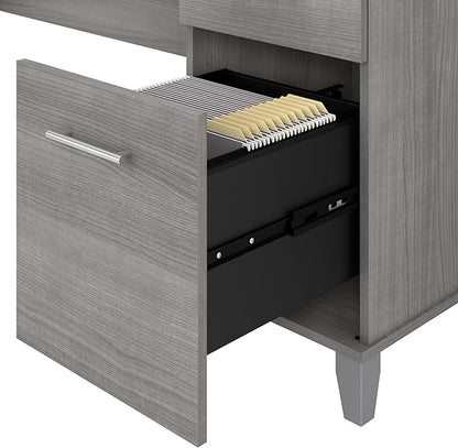 Bush Furniture File Drawer Accommodates Letter-Size documents While Box Drawer Stores Office Supplies and Utensils