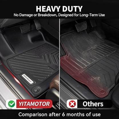 YITAMOTOR Floor Mats & Cargo Liner Fit for Mazda CX-5 2017-2021, TPE All Weather Custom Fit Floor Liners for Mazda CX5, 1st & 2nd Row and Trunk Liner Car Mats Set Accessories, Black