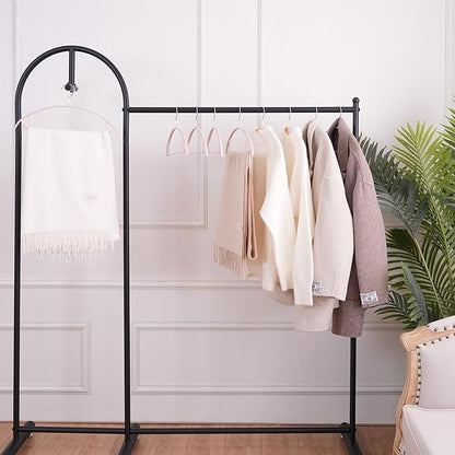 16.5 Inch Pink No Shoulder Bumps No Mark Non-Slip Rubber Coated Contour Meta Hanger for Sweater T-Shirt Suit Coat Uniform with Pants Bar Pack of 20