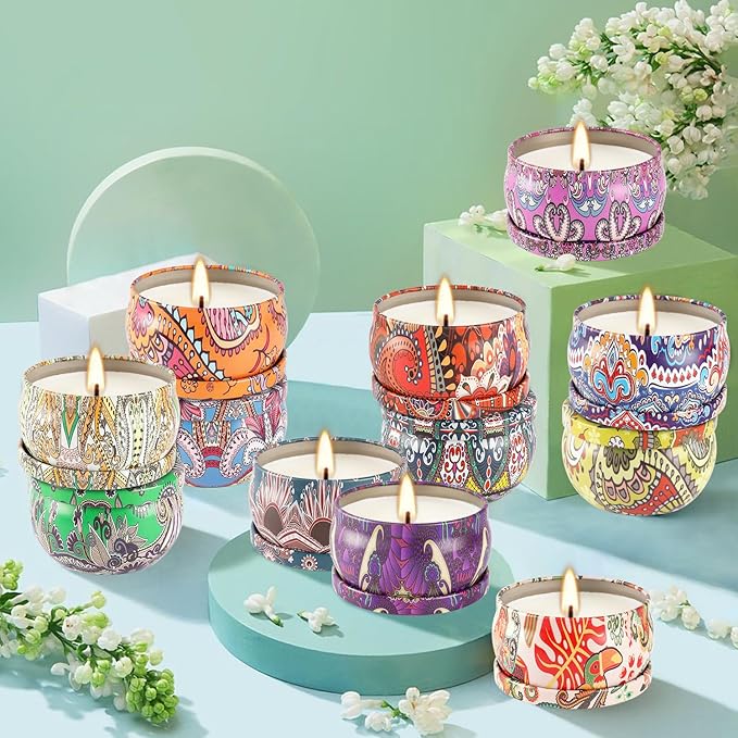 36 Pack Scented Candles Set for Home, Relaxing Stress Relief, Aromatherapy - Natural Soy Wax and Fragrance - Gifts for Women, Mom, Best Friend, Wife, Birthday