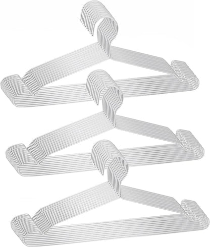 Clothes Hangers 30 Pack - Heavy Duty Stainless Steel Metal Hangers, Ultra Thin Space Saving Wire Coat Hangers with Non-Slip Shoulders (16.5 Inch)