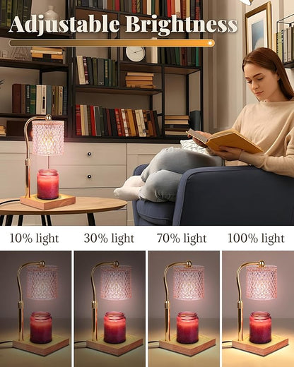 Candle Warmer Lamp with Timer Dimmer Adjustable Height, White Elephant Gifts for Women, House Warming New Home Decor Gifts for Mom, Electric Wax Warmer for Jar Candles, Pink