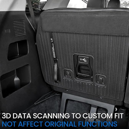 Backrest Mats for 2022-2025 2026 Kia Carnival Fold-in-Floor Use, All Weather TPE 3rd Row Seat Back Covers Trunk Area Accessories (Backrest Mat for 3rd-Row)