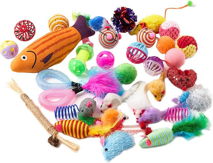 Fashion's Talk Cat Toys Variety Pack for Kitty 20 Pieces