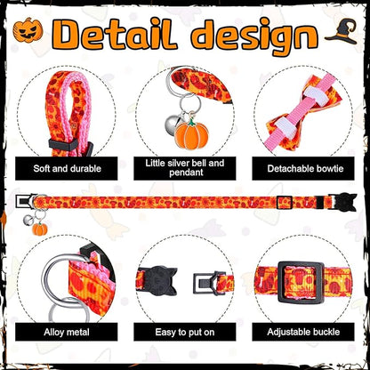 Talltalk 15 Pcs Holiday Cat Collars Thanksgiving Christmas Adjustable Breakaway Cat Collars Bundle with Plastic Buckle for Fall Seasonal Holiday Pet Kitten