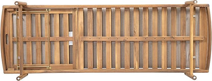 Christopher Knight Home Brolen Acacia Wood Chaise Lounge Chair Outdoor Set of 4, Patio Outdoor Chaise Lounge with Cushions, Adjustable Backrest Lounge Sofa, Wooden Sunbathing Pool Lounger, Teak+Beige