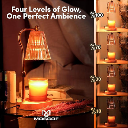 Candle Warmer Lamp with Timer and Dimmable, Candle Lamp Warmer for Mom Birthday Gifts, Elegant Design Electric Candle Warmers for Aromatherapy, Portable Wax Warmer Lamp