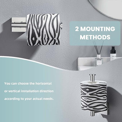 Suyar Polished Chrome Toilet Paper Holder, SUS 304 Stainless Steel Wall Mount Toilet Roll Holder, TP Hanger for Bathroom