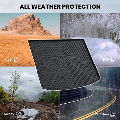 LASFIT Cargo Mat for Kia NIRO 2026 2025 2024 2023 (Fit EV & Hybrid, Not Fit PHEV), All Weather TPE Custom Fit Easy Clean Car Trunk Mat for Kia NIRO EV 2023-2026 Cargo Liner, Black