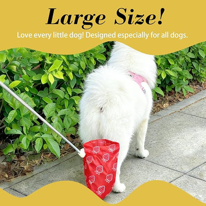 Strawberry Scented Dog Poop Bags - 630 counts red Pet Waste Bags with Dispensers, Extra Large 13x9 Inch Leak-Proof Fragrance Bags for Dogs Walking and Cat Litter