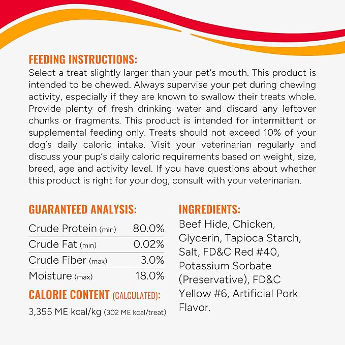Good ‘n’ Fun Triple Flavor Rolls for Large Dogs, Treat Your Dog to Long-Lasting Chews Made with Beef Hide, Chicken and Artificial Pork Flavor, 6 Count