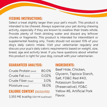 Good ‘n’ Fun Triple Flavor Rolls for Large Dogs, Treat Your Dog to Long-Lasting Chews Made with Beef Hide, Chicken and Artificial Pork Flavor, 6 Count