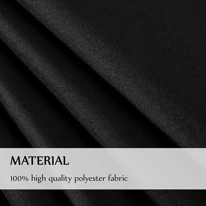 Rectangular Tablecloth 90x132 Inch 1 Pack Black Table Cloths for 6ft Stain Resistant Decorative Washable Polyester Rectangle Tablecloths for 8ft Dining Table Banquets Buffet Parties and Wedding