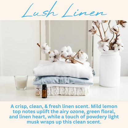 Lush Linen Scented Candle, Many Scents to Choose from, All Natural Non-Toxic Soy Wax, Handmade in The USA(Lush Linen)