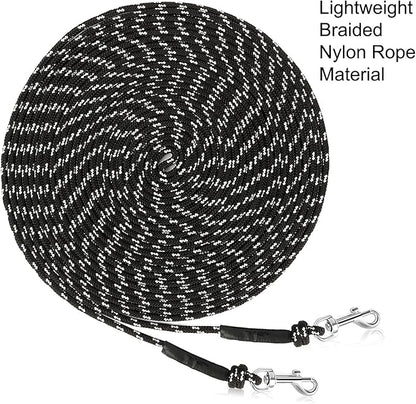 Rypet Reflective Cat Long Leash - 50 FT Escape Proof Walking Leads Yard Long Lead Durable Safe Personalized Extender Leash Traning Play Outdoor for Kitten, Puppy, Rabbit and Small Animals