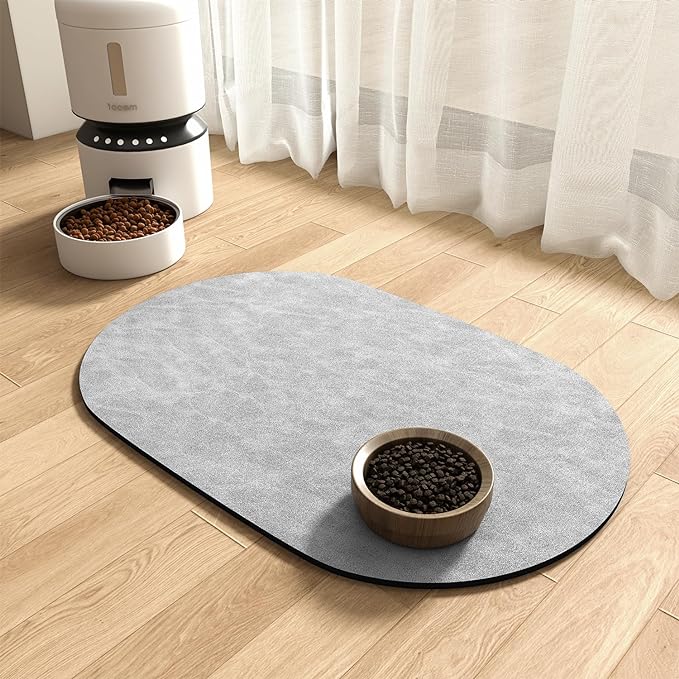 Absorbent Dog Food Mat-Cat Dog Mat for Food and Water Bowl, Quick Dry Pet Food Mat, No Stains Dog Feeding mat, Dog Accessories Pet Supplies Mat-Dog Water Bowl Mat for Messy Drinkers