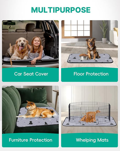 JollyMate 36"x41" Washable Pee Pads for Dogs, Ultra-Absorbent and Leak-Proof Reusable Pee Pads, Non-Slip Reusable Puppy Pads, Waterproof Dog Pee Pads, 2 Pack