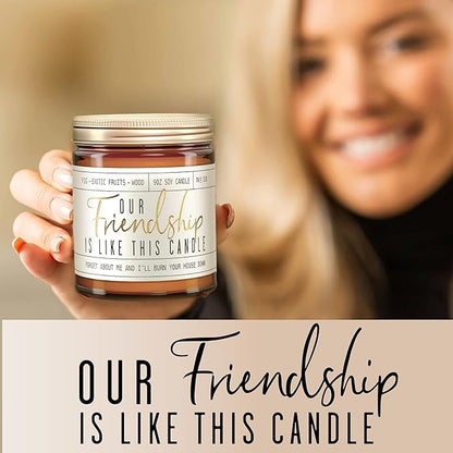 Soy and Sass 'Our Friendship is like this Candle' - Mediterranean Fig, Red Currant, Amber, Sandalwood Jar Candle