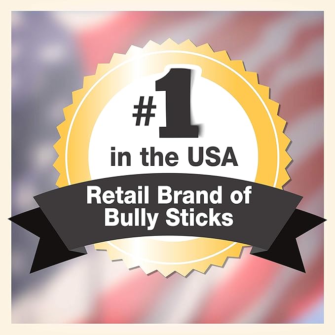 Cadet Bully Sticks for Small Dogs – All-Natural Beef Pizzle, High Protein, Low Fat, Long-Lasting, Grain & Rawhide-Free Dog Chews for Aggressive Chewers, Small (50 Count)