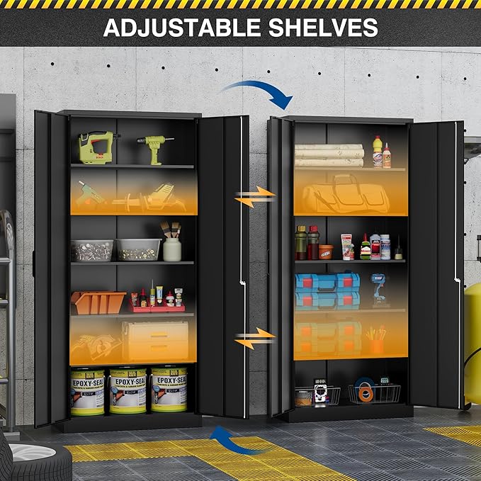 Metal Storage Cabinet-72” Tall Steel File Cabinet
