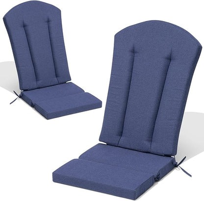 Crestlive Products 50x20 Inch Adirondack Chair Cushions Set of 2 Outdoor Rocking Chair Cushions Waterproof Fade Resistant High Back Patio Replacement Cushions, Sky