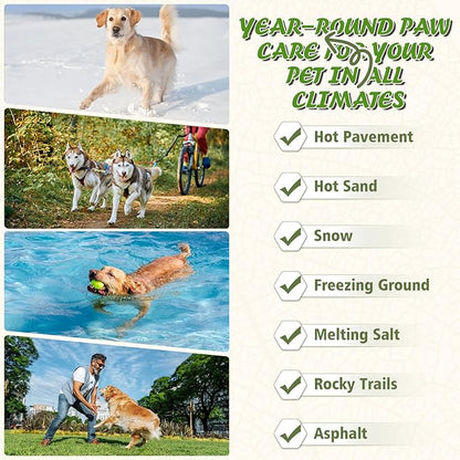 Yeardera Dog Paw Balm & Nose Balm, Lick-Safe & Moisturizing | All-Natural Moisturizer & Soother for Dry | Deep Repair for Dry, Cracked Paws | Horse Hoof and Joint Care Friendly (Value Size 2.12oz)