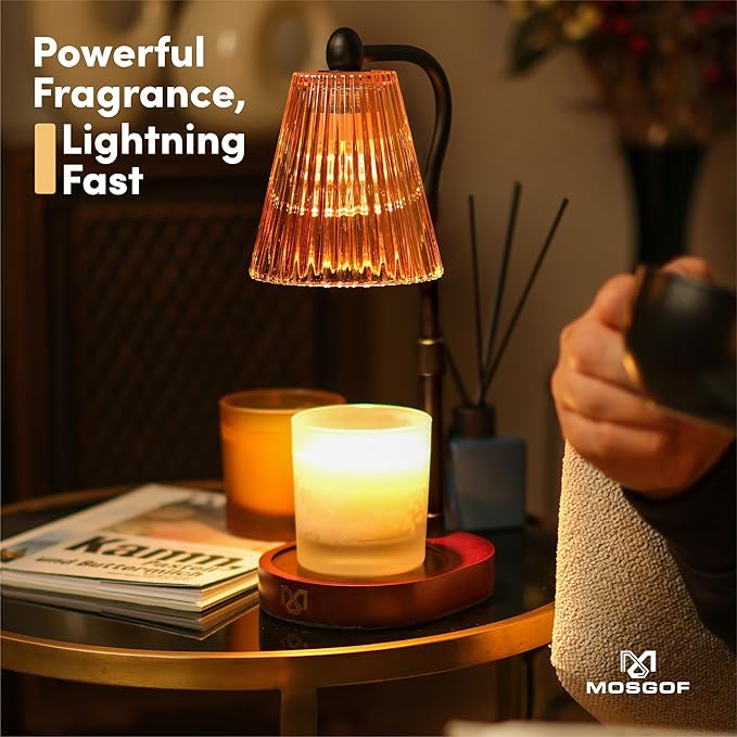 Candle Warmer Lamp with Timer and Dimmable, Candle Lamp Warmer for Mom Birthday Gifts, Elegant Design Electric Candle Warmers for Aromatherapy, Portable Wax Warmer Lamp