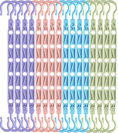 Space Saving Hangers for 96 Clothes, Reinforced Collapsible Hangers with 360° Swivel Hook, Hanger Hooks Space Saver for Closet Organizers and Storage, Dorm Room Essentials, Fully Assembled, Colorful