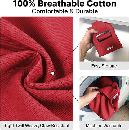[Cozy Travel] Cat Carrier Pouch, Soft Cat Carrier for Small Cats, Carrying Sack, Restraint Bag for Nail Trimming, Vet Visits, Giving Meds, Dental Care, Car Travel - Wine Red