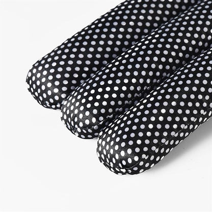 Satin Padded Sweater Hangers Polka Dot, Blouse Hanger with Thick & Soft Foam for Bridal Wedding Dress Lingerie, Smooth Silk Covered Shirt Hanger Without Shoulder Bump (5pcs)